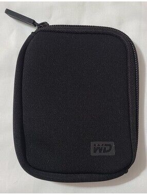 WD My Passport Carrying Case Sz 5x4 Black Western Digital Neoprene Travel Pouch